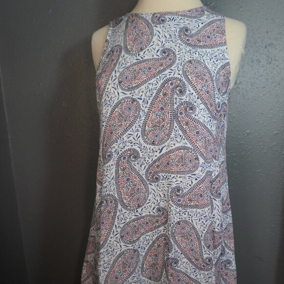 Old Navy Dresses & Skirts - Old Navy Women’s  White Paisley Print Sleeveless Mini Tank Dress Size Small